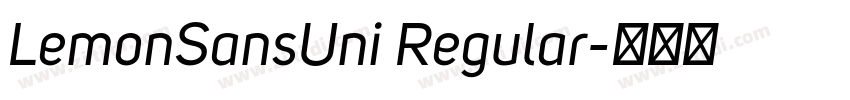 LemonSansUni Regular字体转换